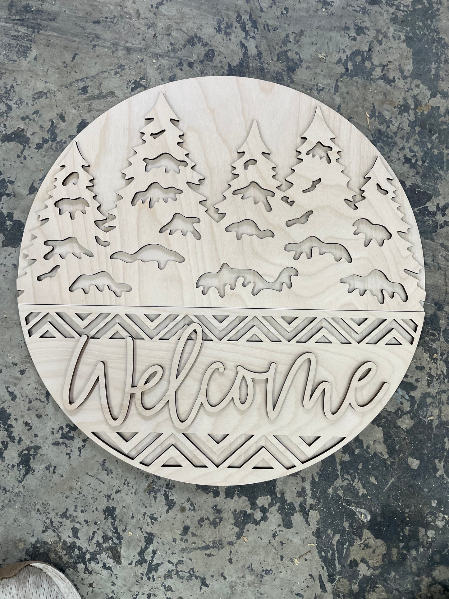 Welcome Snowy Pines Sign Kit