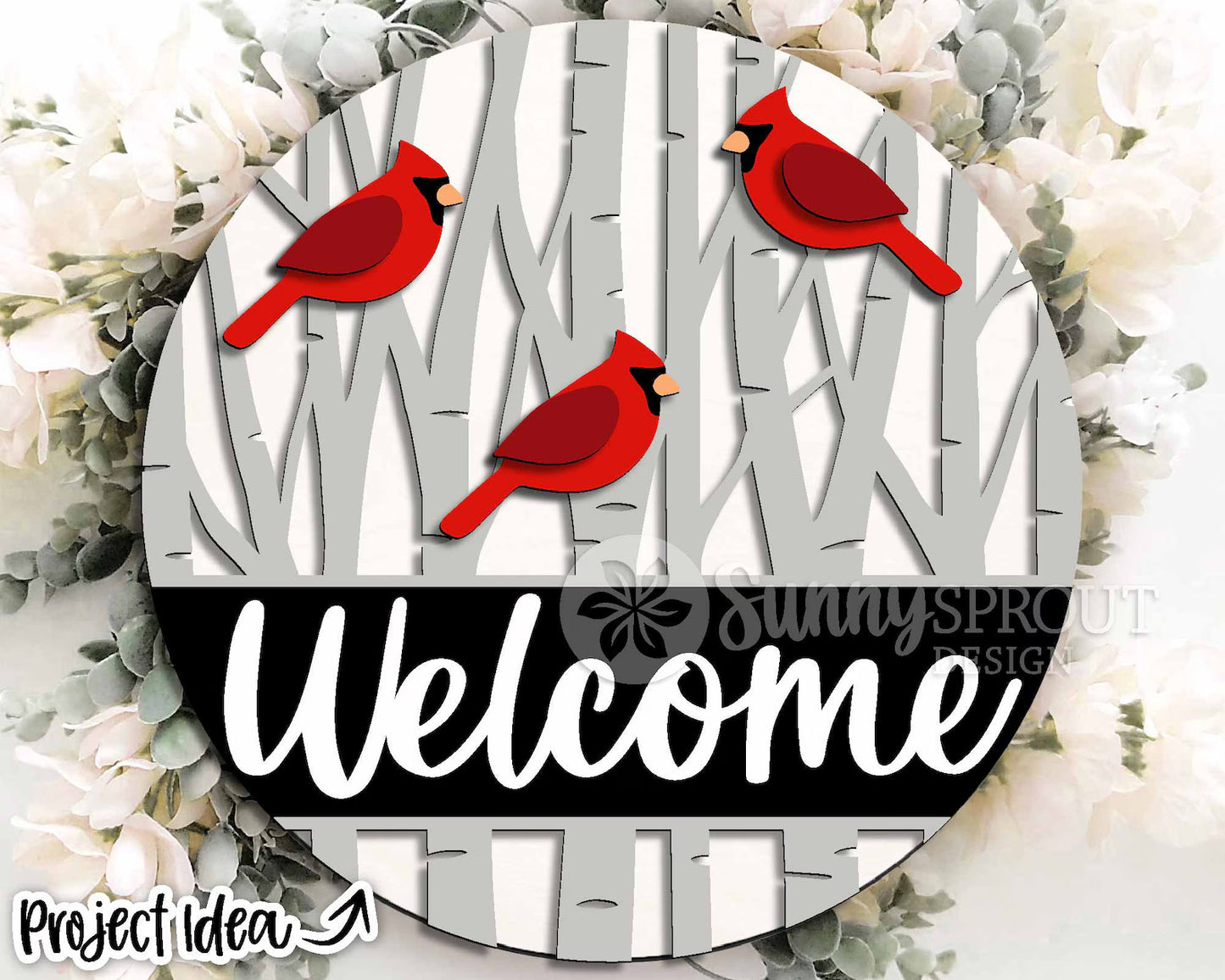 Welcome Cardinals 18" door sign