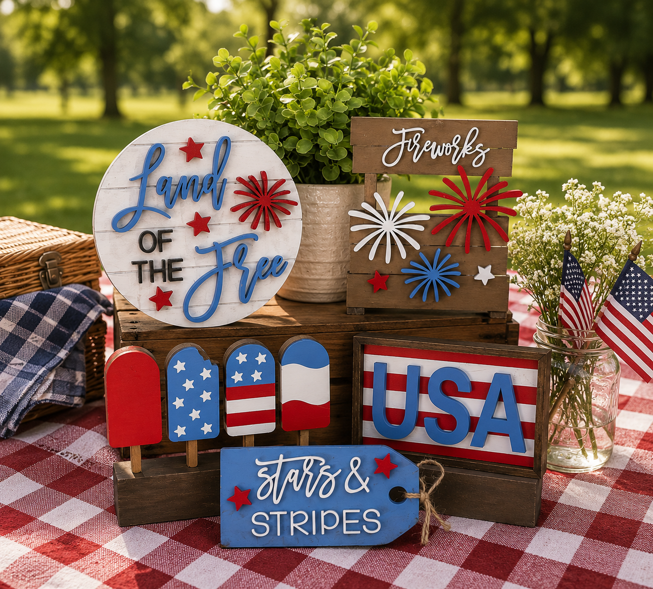 4th of July Sign Set