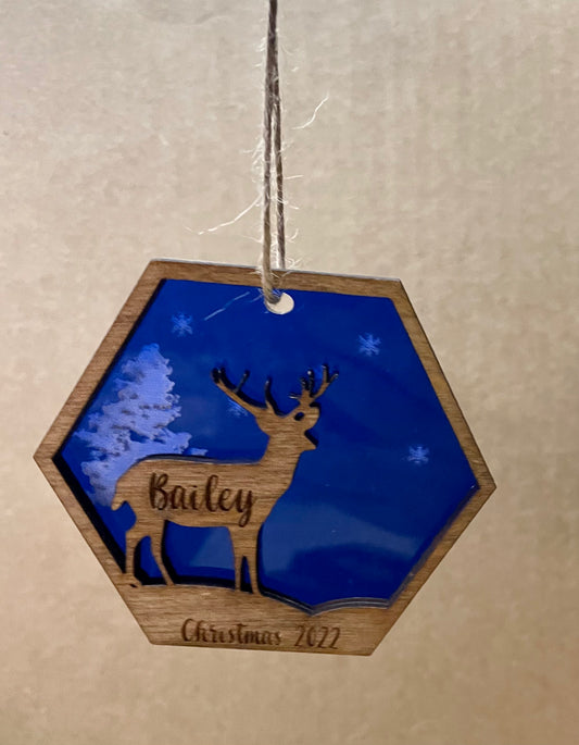 Hexagon Animal Ornament