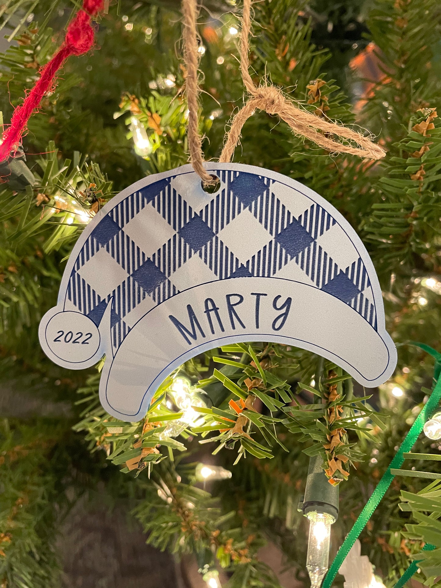 Personalized Santa Hat Ornament