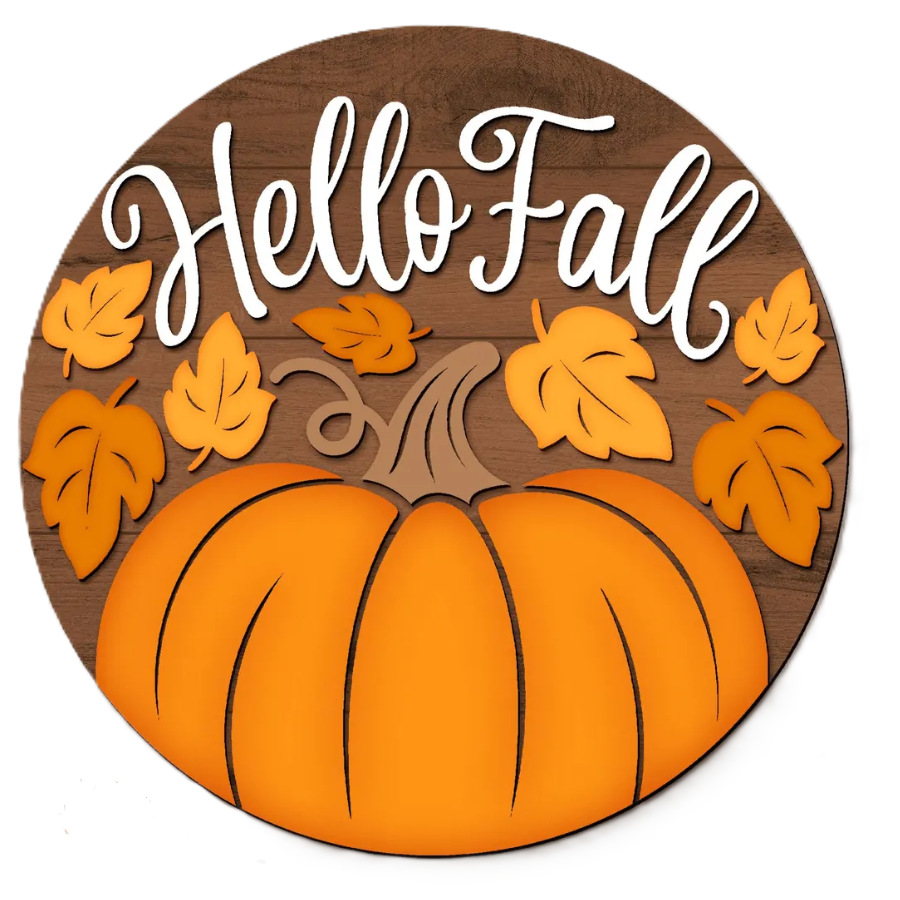 Hello Fall 18" door sign