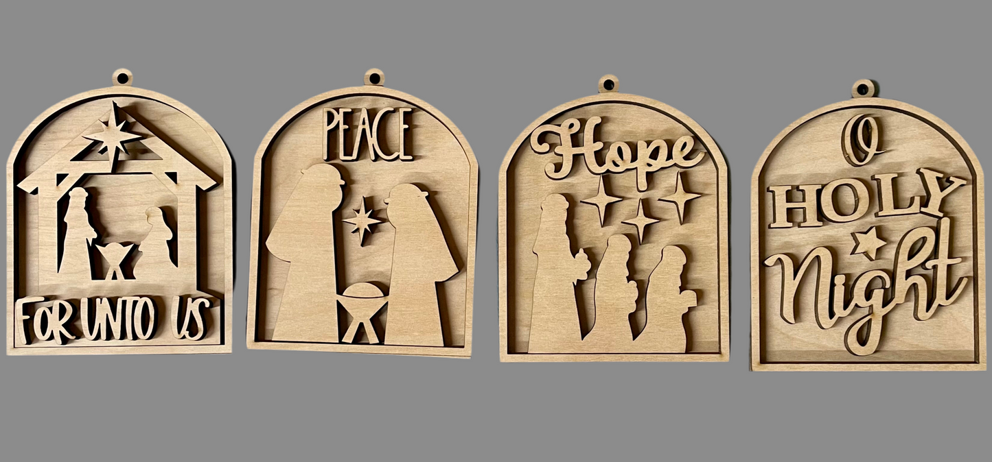 Nativity Window Ornament Kits
