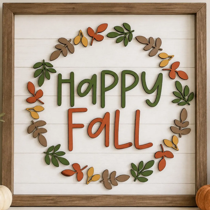 Happy Fall Wall/mantle sign