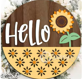 Hello Sunflower Sign Kit