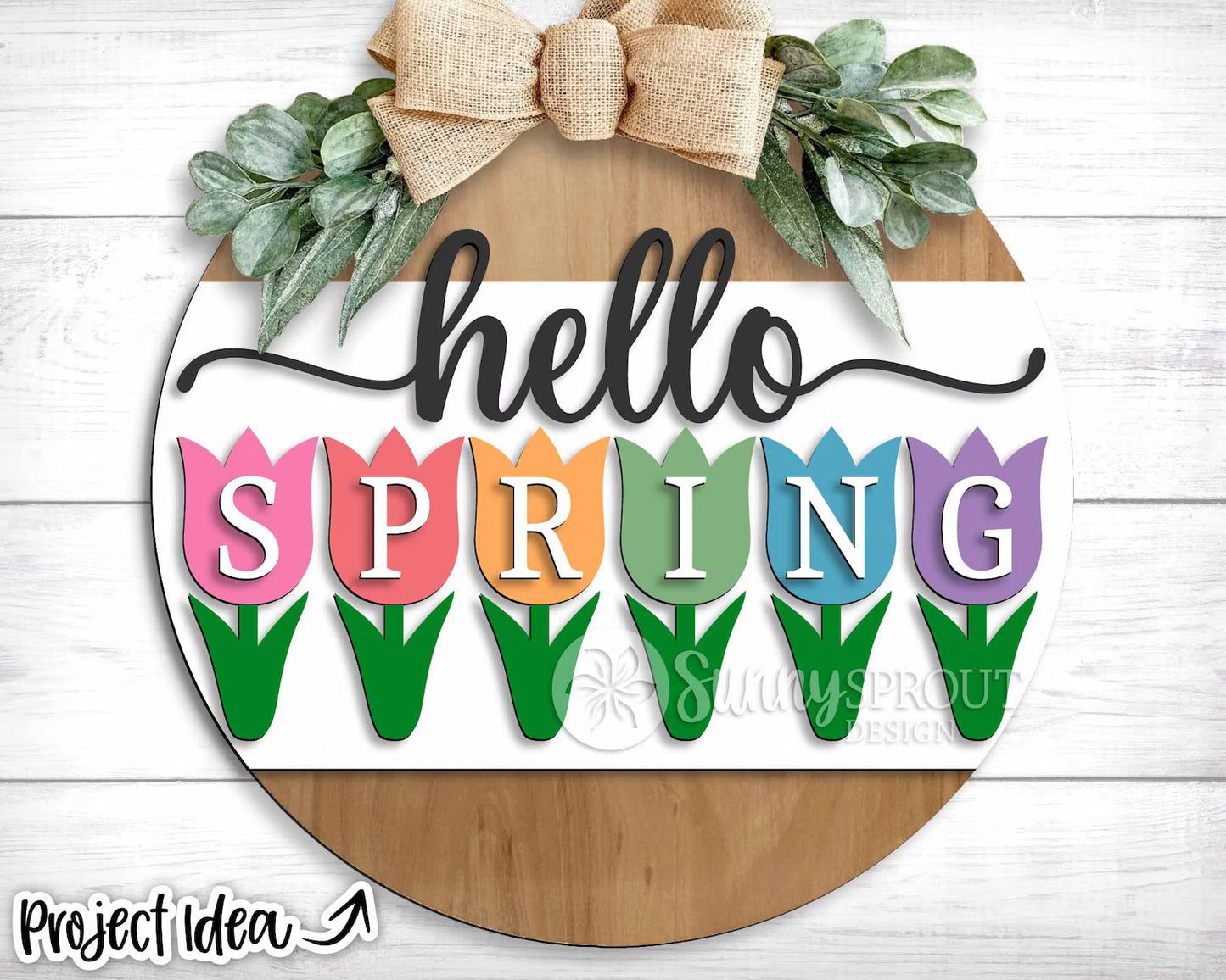 Welcome Spring Tulips  Sign Kit