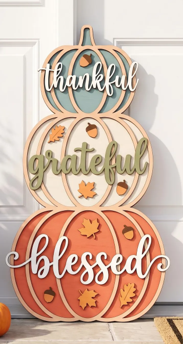 Thankful, Grateful, Blessed sign