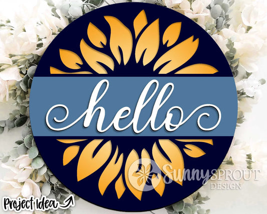 Sunflower Hello Sign Kit