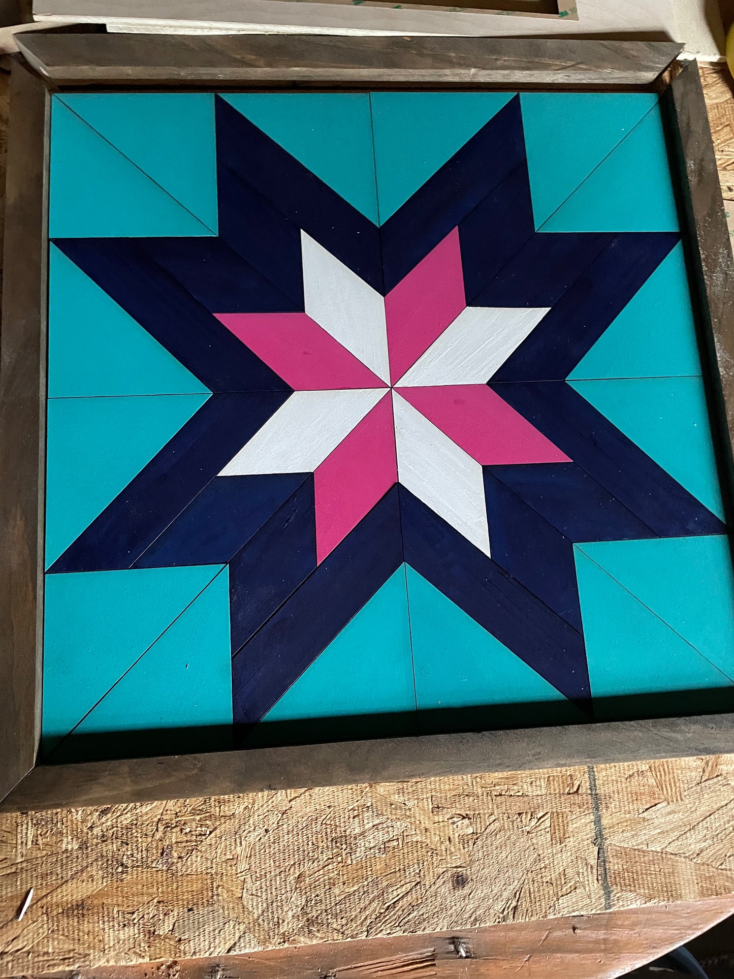 Barn Quilt-Boom Star 15”x15”