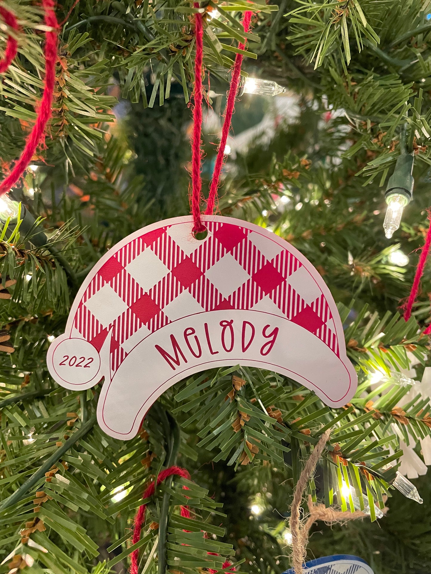Personalized Santa Hat Ornament