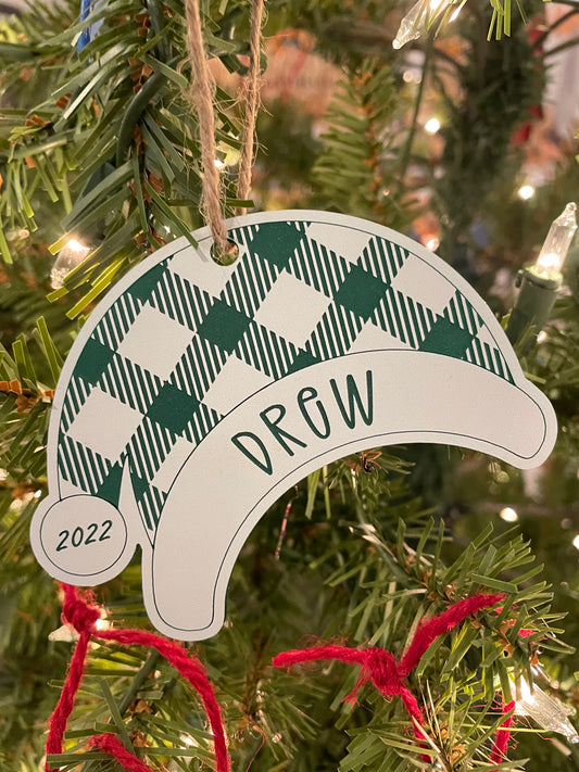 Personalized Santa Hat Ornament