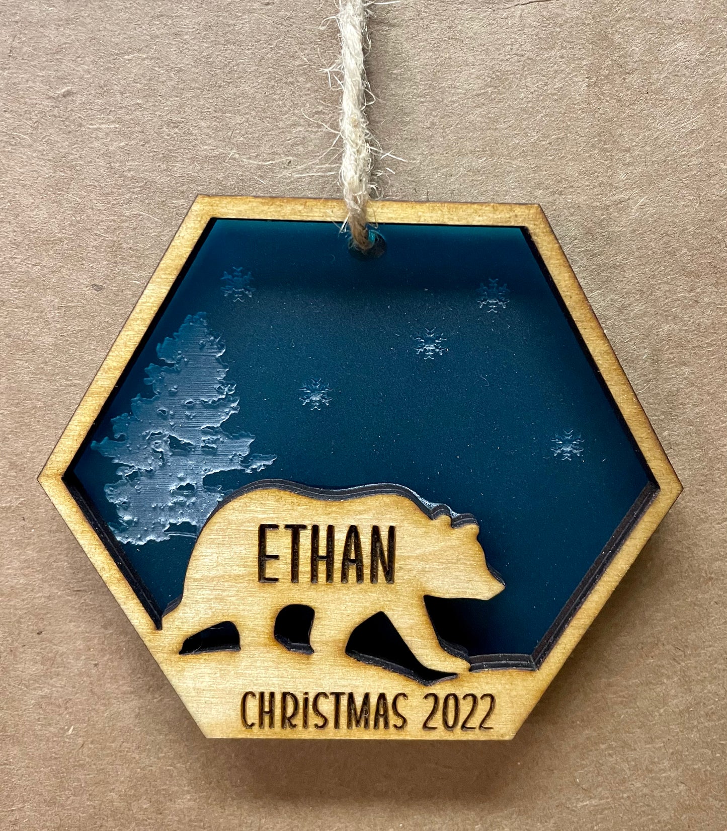 Hexagon Animal Ornament