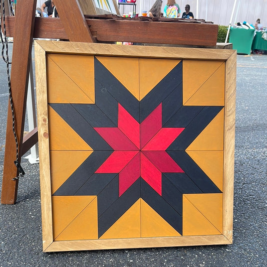 Barn Quilt-Boom Star 15”x15”